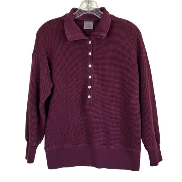 Negative Underwear Sz S Waffle Knit Pullover in Garnet Luxorious Loungewear - Picture 4 of 16